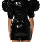 Dolce & Gabbana Black Bodycon Sheath Puff Sleeve Mini Dress