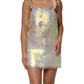 Dolce & Gabbana Multicolor Sequin Holographic Mini  Dress