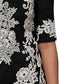 Dolce & Gabbana Black Lace Trim Short Sleeves A-line Dress