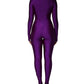 Dolce & Gabbana Purple Nylon Turtleneck Bodycon Jumpsuit Dress