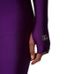 Dolce & Gabbana Purple Nylon Turtleneck Bodycon Jumpsuit Dress