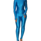 Dolce & Gabbana Blue Nylon Turtleneck Bodycon Jumpsuit  Dress
