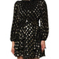 Dolce & Gabbana Black Gold Polka Dot Silk Brocade Mini Dress
