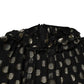 Dolce & Gabbana Black Gold Polka Dot Silk Brocade Mini Dress