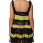 Dolce & Gabbana Yellow Black Babydoll Chemise Lingerie Dress