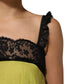 Dolce & Gabbana Yellow Black Babydoll Chemise Lingerie Dress