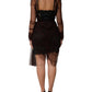 Dolce & Gabbana Black Lace Trim Long Sleeve Sheath Mini Dress