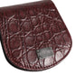 Dolce & Gabbana Burgundy Exotic Skin Coin Condom Case Holder Pocket Wallet