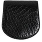 Dolce & Gabbana Black Exotic Skin Coin Condom Case Holder Pocket Wallet