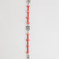 Dolce & Gabbana Silver Tone Brass Beaded Resin DG Logo Chain Men Bracelet