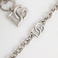 Dolce & Gabbana Silver Tone Brass DG Logo Detailing Chain Men Necklace
