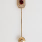 Dolce & Gabbana Rhinestone Embellished Sterling Silver Collar Brooch Pin