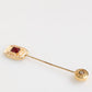 Dolce & Gabbana Rhinestone Embellished Sterling Silver Collar Brooch Pin