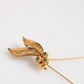 Dolce & Gabbana Gold Tone 925 Sterling Silver Crystal Chain Pin Brooch