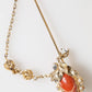 Dolce & Gabbana Gold Brass Crystal Chain 925 Sterling Silver Pin Brooch