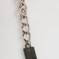 Dolce & Gabbana Silver Chain Brass Beaded Lobster Clasp Logo Men Bracelet