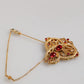 Dolce & Gabbana Gold Tone 925 Sterling Silver Crystal Chain Brooch Pin