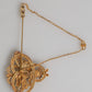 Dolce & Gabbana Gold Tone 925 Sterling Silver Crystal Chain Brooch Pin