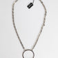 Dolce & Gabbana Silver Tone Brass Chain DG Logo Pendant Men Necklace