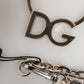 Dolce & Gabbana Silver Tone Brass Chain DG Logo Pendant Men Necklace