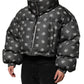 Dolce & Gabbana Black DG Monogram Full Zip Puffer Men Jacket