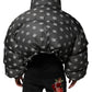 Dolce & Gabbana Black DG Monogram Full Zip Puffer Men Jacket