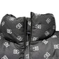 Dolce & Gabbana Black DG Monogram Full Zip Puffer Men Jacket