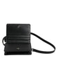 Dolce & Gabbana Black Leather Bifold Card Holder Crossbody Men Borse Bag