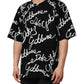 Dolce & Gabbana Black Logo Print Cotton Crew Neck T-shirt