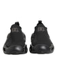 Dolce & Gabbana Black Slip On Wave Low Top Men Sneaker Shoes