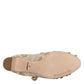 Dolce & Gabbana Gold Jacquard Crystal Mary Janes Pumps Shoes