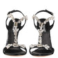 Dolce & Gabbana Black Keira Crystals Heels Sandals Shoes
