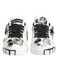 Dolce & Gabbana White Portofino Crystal Sneakers  Shoes