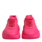 Dolce & Gabbana Pink Leather Daymaster Low Top Sneakers Shoes