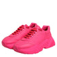 Dolce & Gabbana Pink Leather Daymaster Low Top Sneakers Shoes
