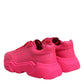 Dolce & Gabbana Pink Leather Daymaster Low Top Sneakers Shoes