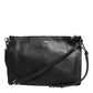 Dolce & Gabbana Black Palmellato Leather Logo Plaque Shoulder Borse Bag