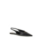 Saint Laurent Black Calf Leather Bos Taurus Ballet Flats