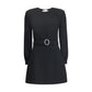 Saint Laurent Sablè mini Dress with cut nude back