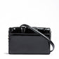 Ferrari Black GT patent leather bag with chain