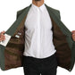 Romeo Gigli Green Linen Blazer One Piece Single Breasted Jacket