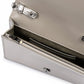 Ferrari Metal Silver GT patent leather bag with chain