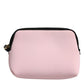 Dolce & Gabbana Pink Solid Nylon DG Logo Print Clutch Zip Borse Pouch Bag