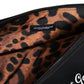 Dolce & Gabbana Black Solid Nylon DG LogoPrint Clutch Zip Borse Pouch Bag