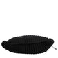 Dolce & Gabbana Black Cashmere Knitted Leather Shoulder Women Borse Bag