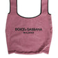 Dolce & Gabbana Pink Cotton Velvet DG MILANO Shoulder Shopping Borse Bag