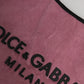 Dolce & Gabbana Pink Cotton Velvet DG MILANO Shoulder Shopping Borse Bag