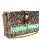 Dolce & Gabbana Multicolor PurseBox Fashion Sinner Glitter Crossbody Bag