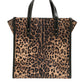 Dolce & Gabbana Multicolor Leopard Shopping Tote Shoulder Women Borse Bag