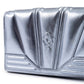 Ferrari Metal light blue GT patent leather bag with chain